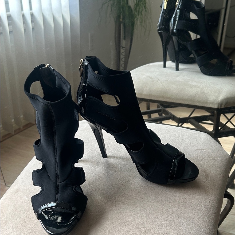 Calvin Klein Collection Black Strappy Heels